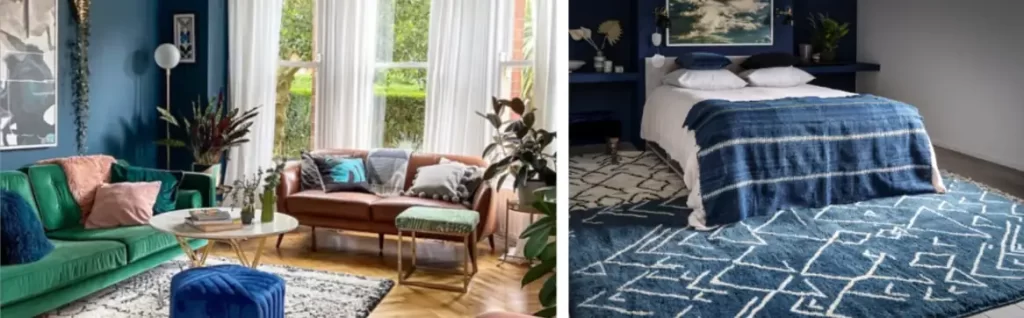 Beni Ourain rug in room design