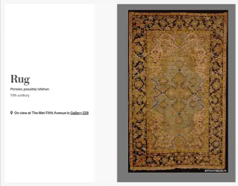 Metropolitan Museum of Art persian rugs collection