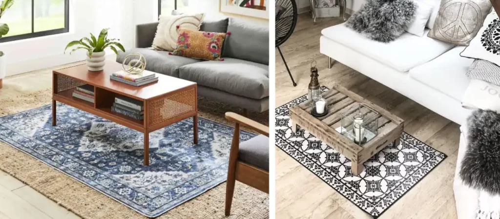Small rug for under coffee table