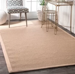 Pet-friendly jute rug for rabbits