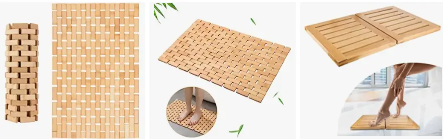 bamboo bath mat non slip