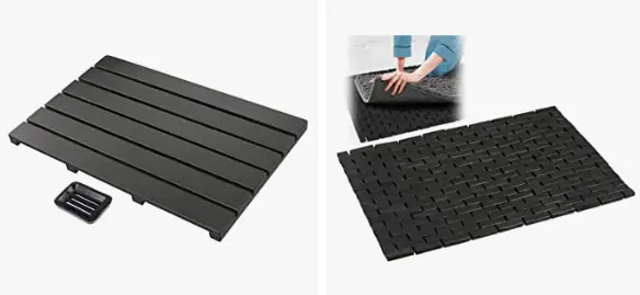 black bamboo bath mat