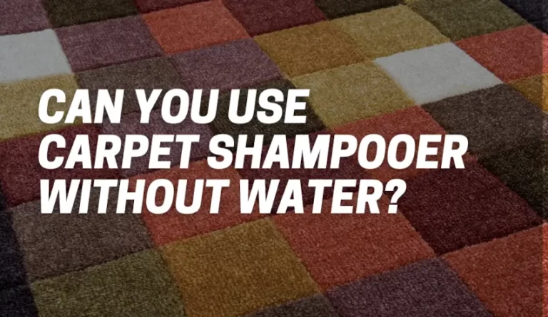 Can You Use Carpet Shampooer Without Water?