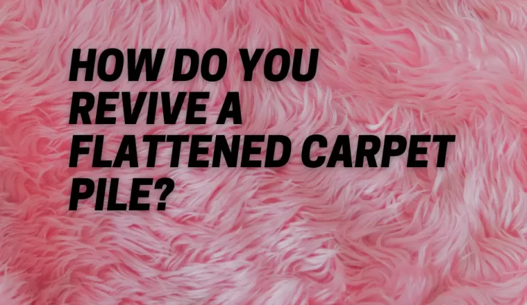 How Do You Revive a Flattened Carpet Pile