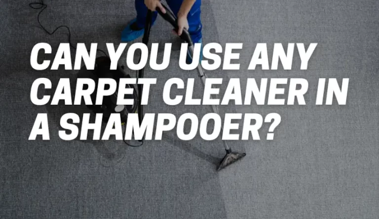 can you use any carpet cleaner in a shampooer