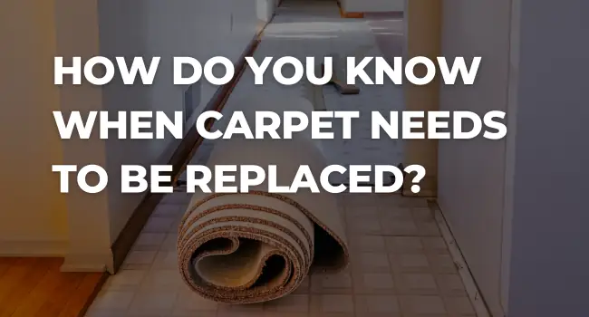 How Do You Know When Carpet Needs To Be Replaced?