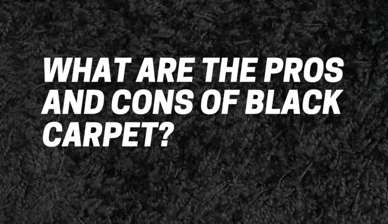 What Are The Pros And Cons of Black Carpet?