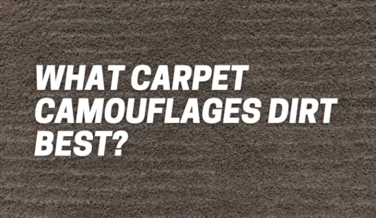 What Carpet Camouflages Dirt Best?