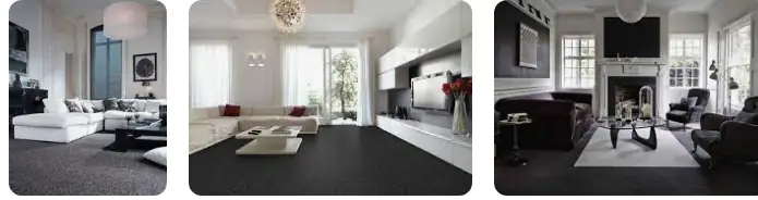 black carpet living room