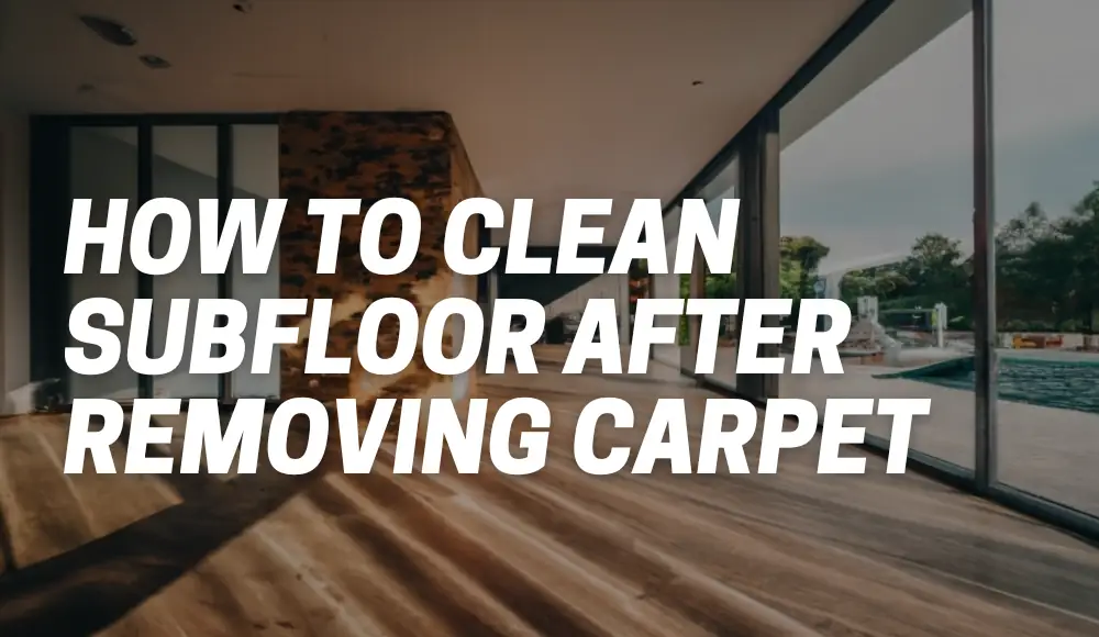 How to Clean Subfloor After Removing Carpet