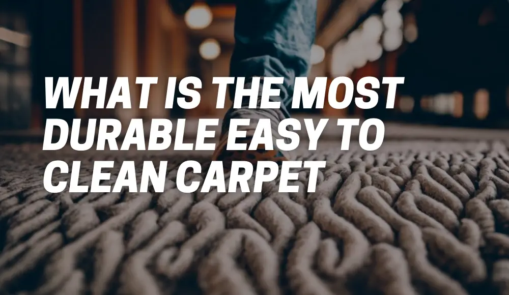 What Is The Most Durable Easy To Clean Carpet